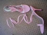 Pink Strappy Clubby Shoes. Brand New In Box size 5