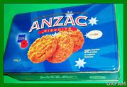 ANZAC Biscuit Tin Blue in colour